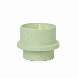 Folia Large Sage Green Matte Speckled Ceramic Candle - Bamboo & Green Tea / Paddywax